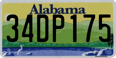 AL license plate 34DP175
