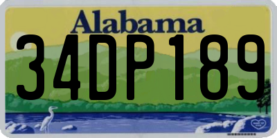 AL license plate 34DP189