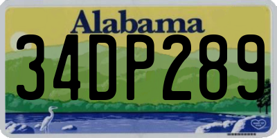 AL license plate 34DP289