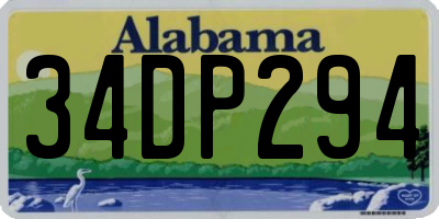AL license plate 34DP294
