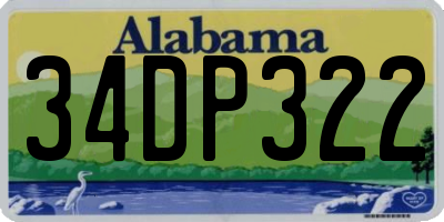 AL license plate 34DP322