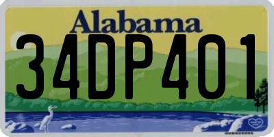 AL license plate 34DP401