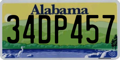 AL license plate 34DP457