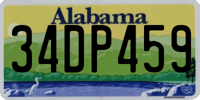 AL license plate 34DP459