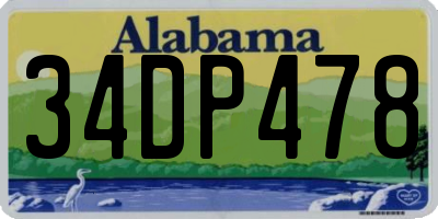 AL license plate 34DP478