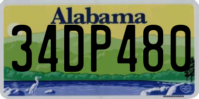 AL license plate 34DP480
