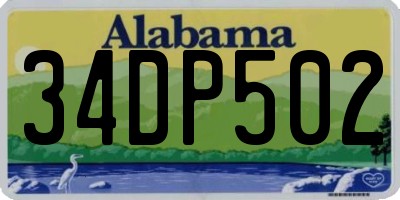 AL license plate 34DP502