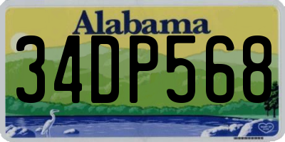 AL license plate 34DP568