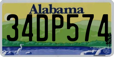AL license plate 34DP574