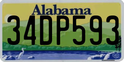 AL license plate 34DP593