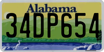 AL license plate 34DP654