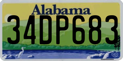 AL license plate 34DP683