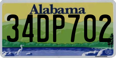 AL license plate 34DP702