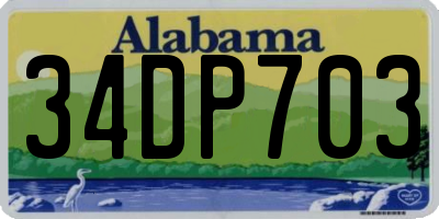 AL license plate 34DP703