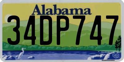 AL license plate 34DP747