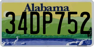 AL license plate 34DP752