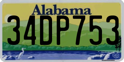 AL license plate 34DP753