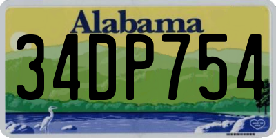 AL license plate 34DP754