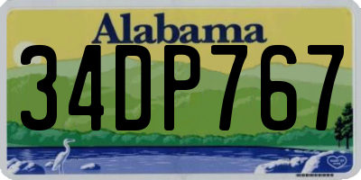 AL license plate 34DP767
