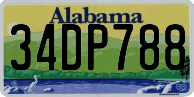 AL license plate 34DP788