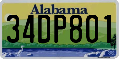 AL license plate 34DP801