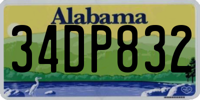 AL license plate 34DP832