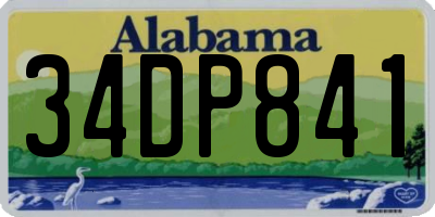 AL license plate 34DP841