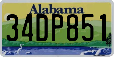 AL license plate 34DP851