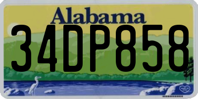 AL license plate 34DP858