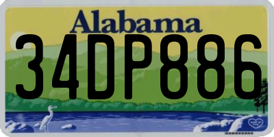 AL license plate 34DP886