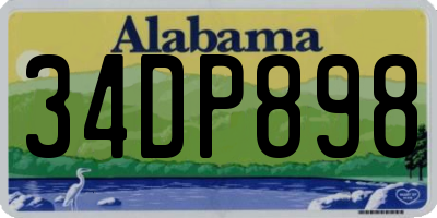 AL license plate 34DP898