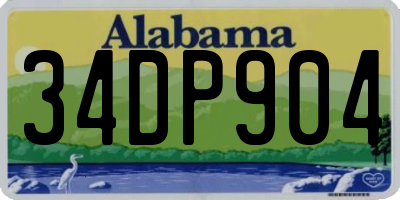 AL license plate 34DP904