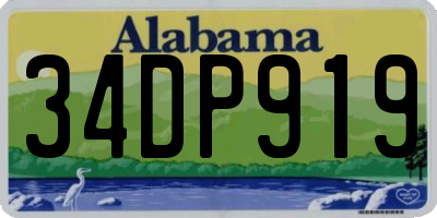 AL license plate 34DP919