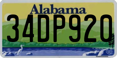 AL license plate 34DP920