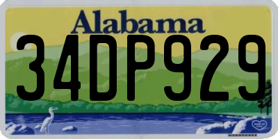 AL license plate 34DP929
