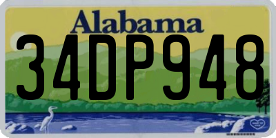 AL license plate 34DP948