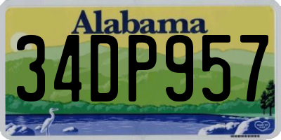 AL license plate 34DP957