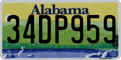 AL license plate 34DP959