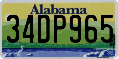 AL license plate 34DP965