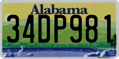 AL license plate 34DP981