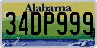 AL license plate 34DP999