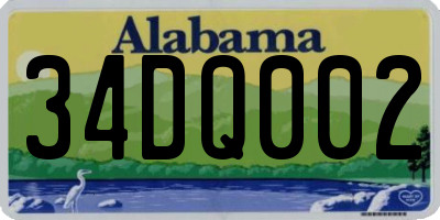 AL license plate 34DQ002