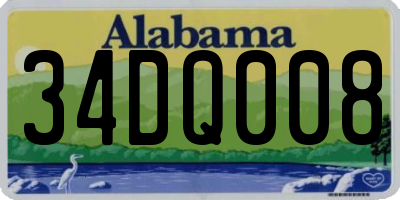 AL license plate 34DQ008