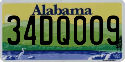 AL license plate 34DQ009