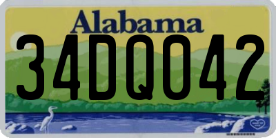 AL license plate 34DQ042