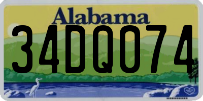 AL license plate 34DQ074