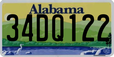 AL license plate 34DQ122