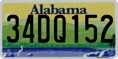 AL license plate 34DQ152