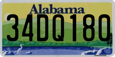 AL license plate 34DQ180