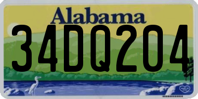 AL license plate 34DQ204